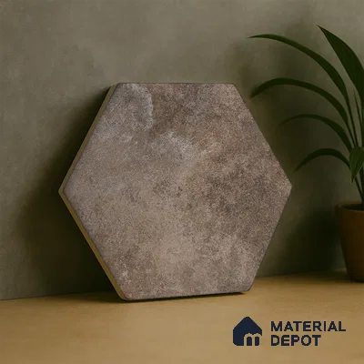Hexagonal Wall & Floor Tile TL 05275 C Hexalite Oxide 10 x 9 inch (250x220 mm) Vitrified Matte Finish - 8 mm | Suitable for Living Room, Accent / Feature Walls, Bathroom, Kitchen Wall & Backsplashes (Sample)