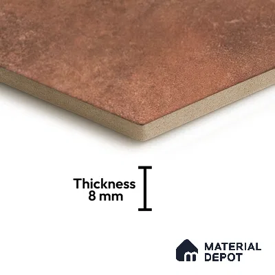 Hexagonal Wall & Floor Tile TL 05275 D Hexalite Terracotta 10 x 9 inch (250x220 mm) Vitrified Matte Finish - 8 mm | 20 Random Faces | Suitable for Living Room, Accent / Feature Walls, Bathroom, Kitchen Wall & Backsplashes