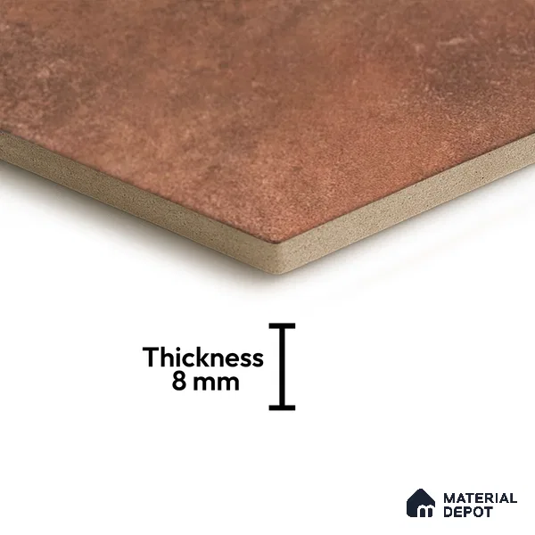 Hexagonal Wall & Floor Tile TL 05275 D Hexalite Terracotta 10 x 9 inch (250x220 mm) Vitrified Matte Finish - 8 mm | 20 Random Faces | Suitable for Living Room, Accent / Feature Walls, Bathroom, Kitchen Wall & Backsplashes