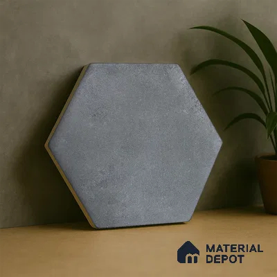 Hexagonal Wall & Floor Tile TL 05275 E Hexalite Grigio 10 x 9 inch (250x220 mm) Vitrified Matte Finish - 8 mm | Suitable for Living Room, Accent / Feature Walls, Bathroom, Kitchen Wall & Backsplashes (Sample)
