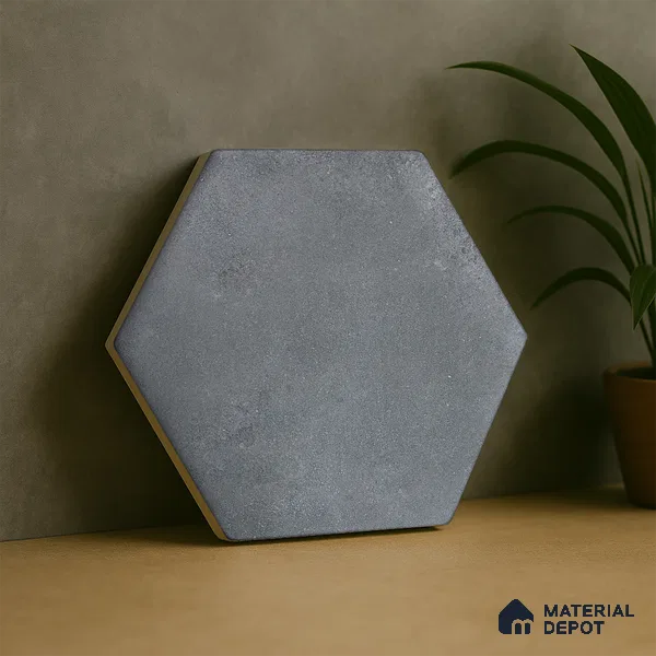 Hexagonal Wall & Floor Tile TL 05275 E Hexalite Grigio 10 x 9 inch (250x220 mm) Vitrified Matte Finish - 8 mm | Suitable for Living Room, Accent / Feature Walls, Bathroom, Kitchen Wall & Backsplashes (Sample)