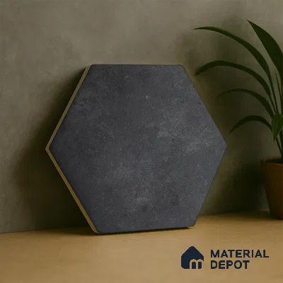 Hexagonal Wall & Floor Tile TL 05275 F Hexalite Vanta 10 x 9 inch (250x220 mm) Vitrified Matte Finish - 8 mm | Suitable for Living Room, Accent / Feature Walls, Bathroom, Kitchen Wall & Backsplashes (Sample)