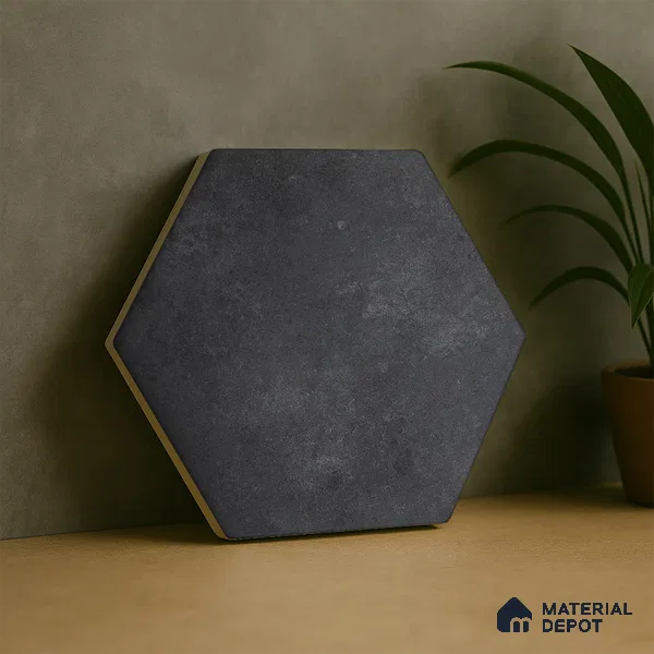 Hexagonal Wall & Floor Tile TL 05275 F Hexalite Vanta 10 x 9 inch (250x220 mm) Vitrified Matte Finish - 8 mm | Suitable for Living Room, Accent / Feature Walls, Bathroom, Kitchen Wall & Backsplashes (Sample)