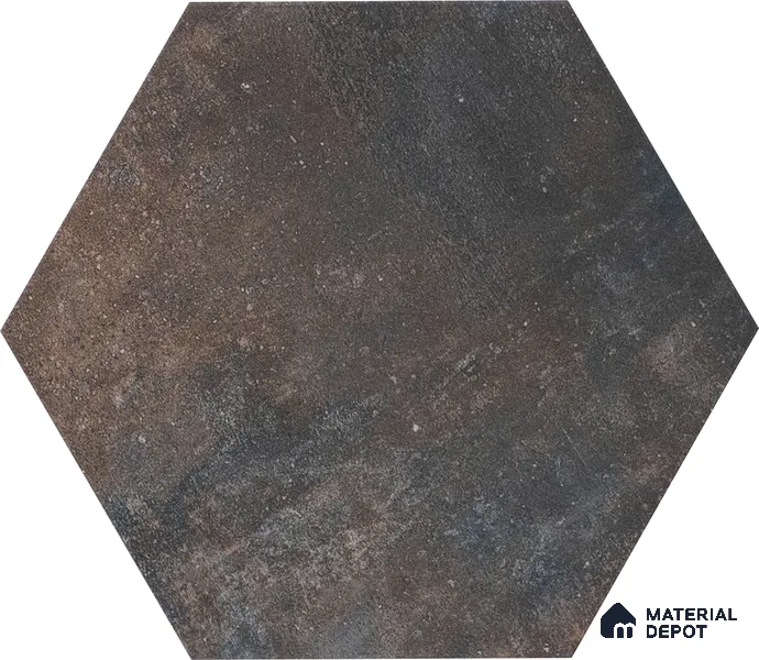 Hexagonal Wall & Floor Tile TL 05275 G Hexalite Charcoal 10 x 9 inch (250x220 mm) Vitrified Matte Finish - 8 mm | Suitable for Living Room, Accent / Feature Walls, Bathroom, Kitchen Wall & Backsplashes