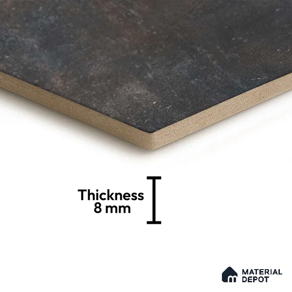 Hexagonal Wall & Floor Tile TL 05275 G Hexalite Charcoal 10 x 9 inch (250x220 mm) Vitrified Matte Finish - 8 mm | Suitable for Living Room, Accent / Feature Walls, Bathroom, Kitchen Wall & Backsplashes