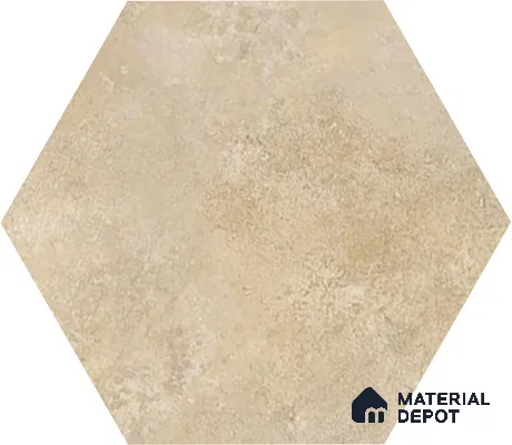 Hexagonal Wall & Floor Tile TL 05275 Hexalite Cocoa 10 x 9 inch (250x220 mm) Vitrified Matte Finish - 8 mm | 20 Random Faces | Suitable for Living Room, Accent / Feature Walls, Bathroom, Kitchen Wall & Backsplashes (Sample)