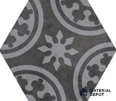 Subway Wall & Floor Tile TL 05271 B Hexalite Grana Grey Decor 10 x 9 inch (250x220 mm) Vitrified Matte Finish - 8 mm | Random Design | Suitable for Living Room, Accent / Feature Walls, Bathroom, Kitchen Wall & Backsplashes (Sample)