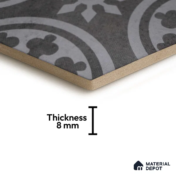 Subway Wall & Floor Tile TL 05271 B Hexalite Grana Grey Decor 10 x 9 inch (250x220 mm) Vitrified Matte Finish - 8 mm | Random Design | Suitable for Living Room, Accent / Feature Walls, Bathroom, Kitchen Wall & Backsplashes (Sample)
