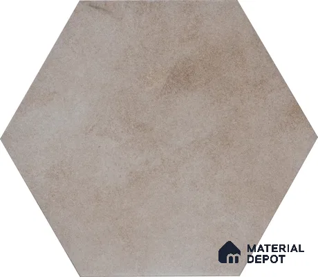 Hexagonal Wall & Floor Tile TL 05271 C Hexalite Grana Latte Base 10 x 9 inch (250x220 mm) Vitrified Matte Finish - 8 mm | Suitable for Living Room, Accent / Feature Walls, Bathroom, Kitchen Wall & Backsplashes (Sample)