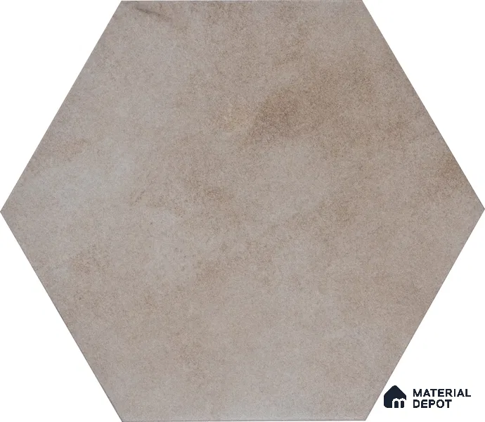 Hexagonal Wall & Floor Tile TL 05271 C Hexalite Grana Latte Base 10 x 9 inch (250x220 mm) Vitrified Matte Finish - 8 mm | Suitable for Living Room, Accent / Feature Walls, Bathroom, Kitchen Wall & Backsplashes (Sample)