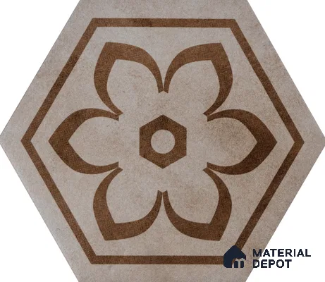 Subway Wall & Floor Tile TL 05271 D Hexalite Grana Latte Decor 10 x 9 inch (250x220 mm) Vitrified Matte Finish - 8 mm | Random Design | Suitable for Living Room, Accent / Feature Walls, Bathroom, Kitchen Wall & Backsplashes (Sample)