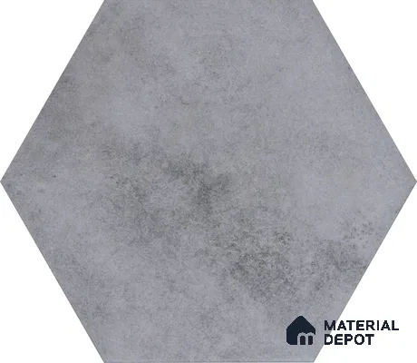 Hexagonal Wall & Floor Tile TL 05271 Hexalite Grana Grey Base 10 x 9 inch (250x220 mm) Vitrified Matte Finish - 8 mm | Suitable for Living Room, Accent / Feature Walls, Bathroom, Kitchen Wall & Backsplashes (Sample)
