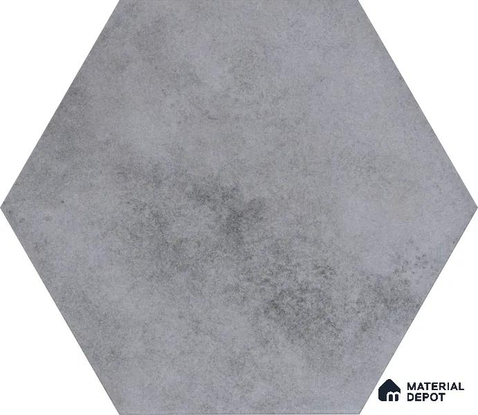 Hexagonal Wall & Floor Tile TL 05271 Hexalite Grana Grey Base 10 x 9 inch (250x220 mm) Vitrified Matte Finish - 8 mm | Suitable for Living Room, Accent / Feature Walls, Bathroom, Kitchen Wall & Backsplashes (Sample)