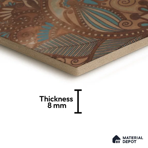 Hexagonal Wall & Floor Tile TL 05273 B Hexalite Miles Espresso Decor 10 x 9 inch (250x220 mm) Vitrified Matte Finish - 8 mm | Random Design | Suitable for Living Room, Accent / Feature Walls, Bathroom, Kitchen Wall & Backsplashes