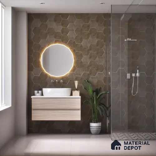 Subway Wall & Floor Tile TL 05277 B Hexalite Weaved Tepoch 10 x 9 inch (250x220 mm) Vitrified Matte Finish - 8 mm | Suitable for Accent / Feature Walls, Bathroom, Kitchen Wall & Backsplashes