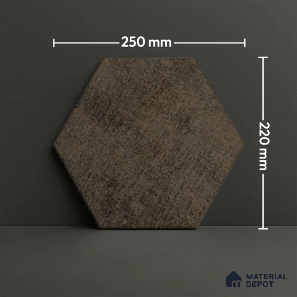 Subway Wall & Floor Tile TL 05277 B Hexalite Weaved Tepoch 10 x 9 inch (250x220 mm) Vitrified Matte Finish - 8 mm | Suitable for Accent / Feature Walls, Bathroom, Kitchen Wall & Backsplashes