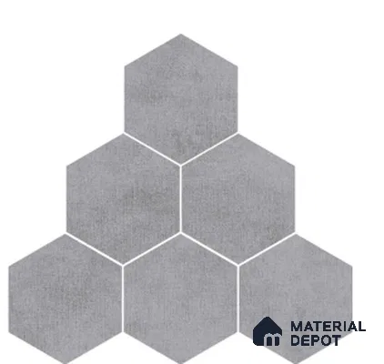 Subway Wall & Floor Tile TL 05277 C Hexalite Weaved Thunder 10 x 9 inch (250x220 mm) Vitrified Matte Finish - 8 mm | Suitable for Accent / Feature Walls, Bathroom, Kitchen Wall & Backsplashes