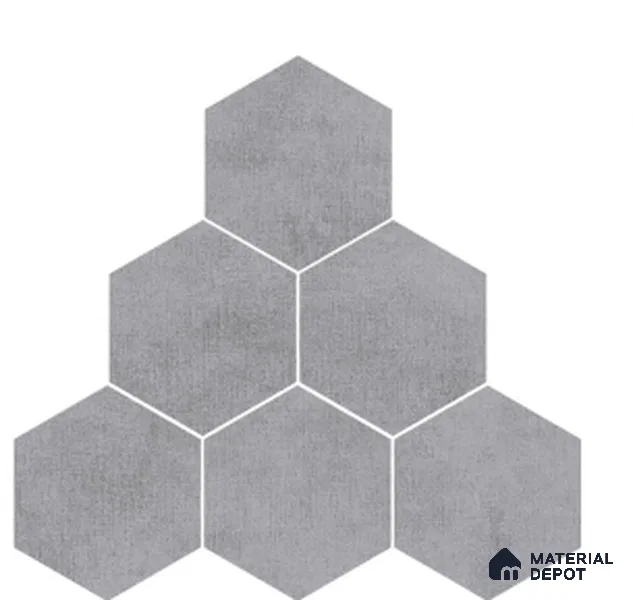 Subway Wall & Floor Tile TL 05277 C Hexalite Weaved Thunder 10 x 9 inch (250x220 mm) Vitrified Matte Finish - 8 mm | Suitable for Accent / Feature Walls, Bathroom, Kitchen Wall & Backsplashes