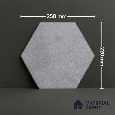Subway Wall & Floor Tile TL 05277 C Hexalite Weaved Thunder 10 x 9 inch (250x220 mm) Vitrified Matte Finish - 8 mm | Suitable for Accent / Feature Walls, Bathroom, Kitchen Wall & Backsplashes