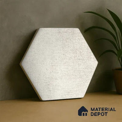 Subway Wall & Floor Tile TL 05277 D Hexalite Weaved Mushroom 10 x 9 inch (250x220 mm) Vitrified Matte Finish - 8 mm | Suitable for Accent / Feature Walls, Bathroom, Kitchen Wall & Backsplashes (Sample)