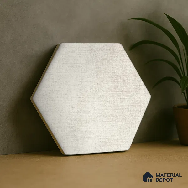 Subway Wall & Floor Tile TL 05277 D Hexalite Weaved Mushroom 10 x 9 inch (250x220 mm) Vitrified Matte Finish - 8 mm | Suitable for Accent / Feature Walls, Bathroom, Kitchen Wall & Backsplashes (Sample)