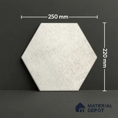 Subway Wall & Floor Tile TL 05277 D Hexalite Weaved Mushroom 10 x 9 inch (250x220 mm) Vitrified Matte Finish - 8 mm | Suitable for Accent / Feature Walls, Bathroom, Kitchen Wall & Backsplashes (Sample)