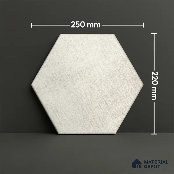 Subway Wall & Floor Tile TL 05277 D Hexalite Weaved Mushroom 10 x 9 inch (250x220 mm) Vitrified Matte Finish - 8 mm | Suitable for Accent / Feature Walls, Bathroom, Kitchen Wall & Backsplashes (Sample)