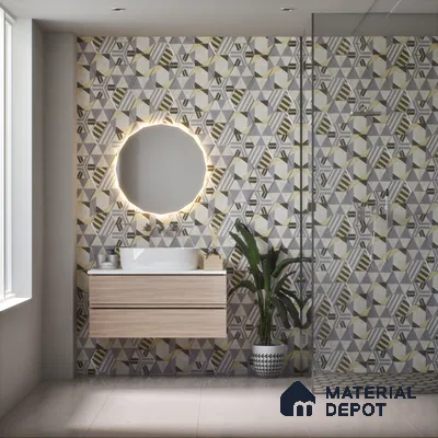 Subway Wall & Floor Tile TL 05277 E Hexalite Weaved Mocha 10 x 9 inch (250x220 mm) Vitrified Matte Finish - 8 mm | Random Design | Suitable for Accent / Feature Walls, Bathroom, Kitchen Wall & Backsplashes (Sample)