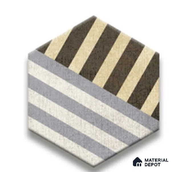Subway Wall & Floor Tile TL 05277 E Hexalite Weaved Mocha 10 x 9 inch (250x220 mm) Vitrified Matte Finish - 8 mm | Random Design | Suitable for Accent / Feature Walls, Bathroom, Kitchen Wall & Backsplashes (Sample)