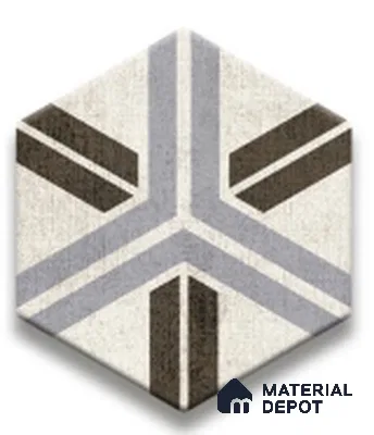 Subway Wall & Floor Tile TL 05277 E Hexalite Weaved Mocha 10 x 9 inch (250x220 mm) Vitrified Matte Finish - 8 mm | Random Design | Suitable for Accent / Feature Walls, Bathroom, Kitchen Wall & Backsplashes (Sample)