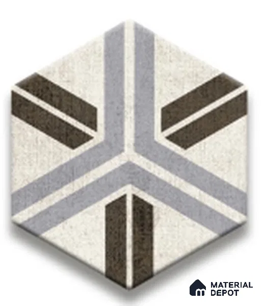 Subway Wall & Floor Tile TL 05277 E Hexalite Weaved Mocha 10 x 9 inch (250x220 mm) Vitrified Matte Finish - 8 mm | Random Design | Suitable for Accent / Feature Walls, Bathroom, Kitchen Wall & Backsplashes (Sample)