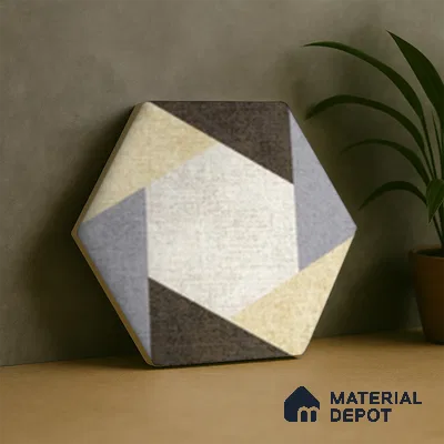 Subway Wall & Floor Tile TL 05277 E Hexalite Weaved Mocha 10 x 9 inch (250x220 mm) Vitrified Matte Finish - 8 mm | Random Design | Suitable for Accent / Feature Walls, Bathroom, Kitchen Wall & Backsplashes (Sample)