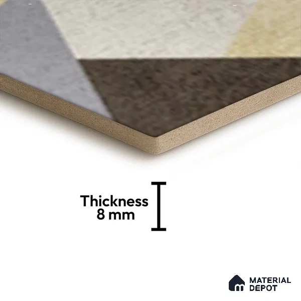 Subway Wall & Floor Tile TL 05277 E Hexalite Weaved Mocha 10 x 9 inch (250x220 mm) Vitrified Matte Finish - 8 mm | Random Design | Suitable for Accent / Feature Walls, Bathroom, Kitchen Wall & Backsplashes (Sample)