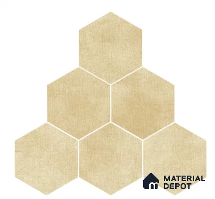 Subway Wall & Floor Tile TL 05277 Hexalite Weaved Silt 10 x 9 inch (250x220 mm) Vitrified Matte Finish - 8 mm | Suitable for Accent / Feature Walls, Bathroom, Kitchen Wall & Backsplashes (Sample)