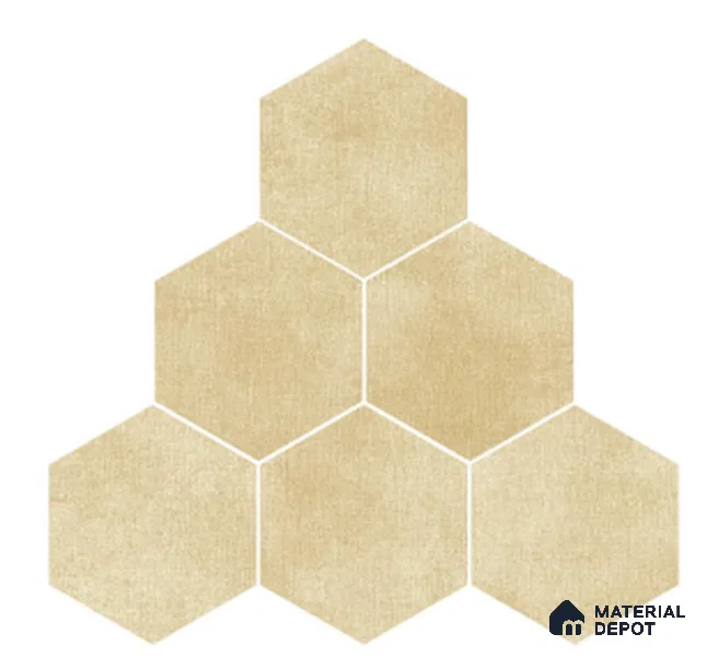 Subway Wall & Floor Tile TL 05277 Hexalite Weaved Silt 10 x 9 inch (250x220 mm) Vitrified Matte Finish - 8 mm | Suitable for Accent / Feature Walls, Bathroom, Kitchen Wall & Backsplashes (Sample)