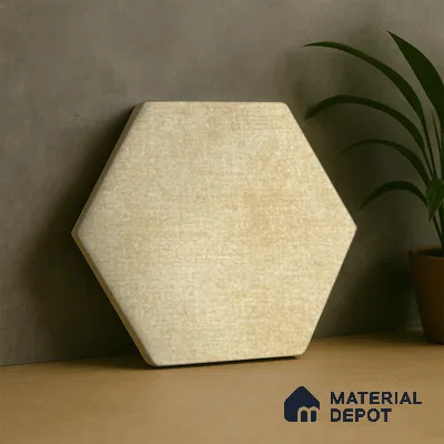 Subway Wall & Floor Tile TL 05277 Hexalite Weaved Silt 10 x 9 inch (250x220 mm) Vitrified Matte Finish - 8 mm | Suitable for Accent / Feature Walls, Bathroom, Kitchen Wall & Backsplashes (Sample)