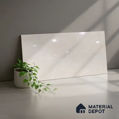 Marble Wall Tile TL 05999 B 7622 D Dark 2 ft x 1 ft Ceramic Luster Glossy Finish - 7.5 mm | Suitable For Kitchen, Bathroom