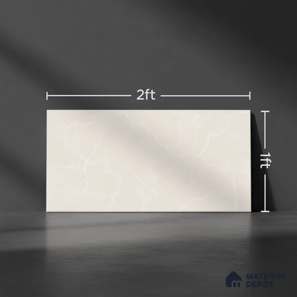 Marble Wall Tile TL 05999 B 7622 D Dark 2 ft x 1 ft Ceramic Luster Glossy Finish - 7.5 mm | Suitable For Kitchen, Bathroom