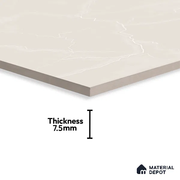 Marble Wall Tile TL 05999 B 7622 D Dark 2 ft x 1 ft Ceramic Luster Glossy Finish - 7.5 mm | Suitable For Kitchen, Bathroom