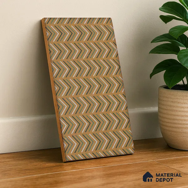 Subway Wall & Floor Tile TL 05235 B Lines & Layers Salmon Rust Decor 12 x 6 inch Vitrified Matte Finish - 8 mm | 8 Random Faces | Suitable for Accent / Feature Walls, Bathroom, Kitchen Wall & Backsplashes