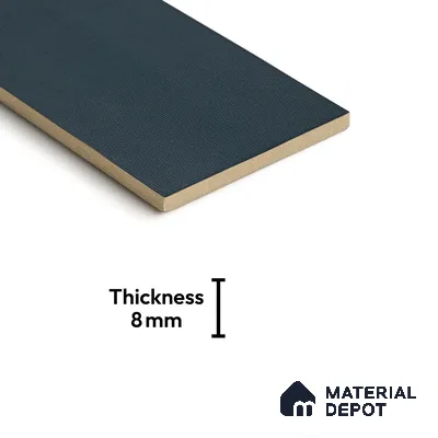 Subway Wall & Floor Tile TL 05235 C Lines & Layers Navy Blue Plain 12 x 6 inch Vitrified Matte Finish - 8 mm | 9 Random Faces | Suitable for Accent / Feature Walls, Bathroom, Kitchen Wall & Backsplashes