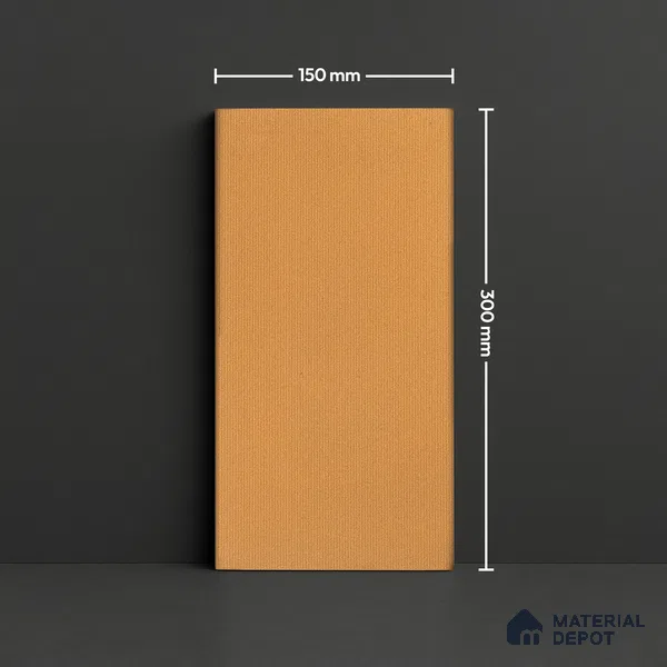 Subway Wall & Floor Tile TL 05235 Lines & Layers Salmon Rust Plain 12 x 6 inch Vitrified Matte Finish - 8 mm | 9 Random Faces | Suitable for Accent / Feature Walls, Bathroom, Kitchen Wall & Backsplashes