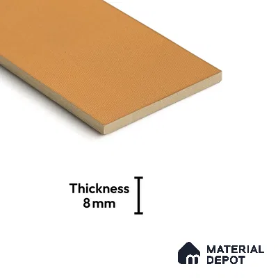 Subway Wall & Floor Tile TL 05235 Lines & Layers Salmon Rust Plain 12 x 6 inch Vitrified Matte Finish - 8 mm | 9 Random Faces | Suitable for Accent / Feature Walls, Bathroom, Kitchen Wall & Backsplashes