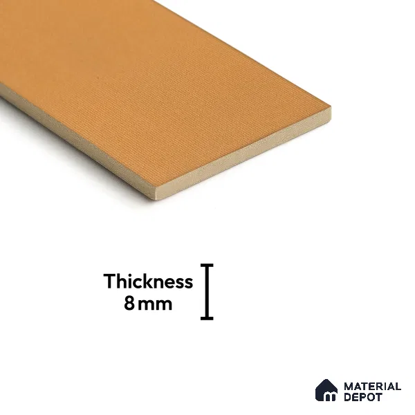 Subway Wall & Floor Tile TL 05235 Lines & Layers Salmon Rust Plain 12 x 6 inch Vitrified Matte Finish - 8 mm | 9 Random Faces | Suitable for Accent / Feature Walls, Bathroom, Kitchen Wall & Backsplashes