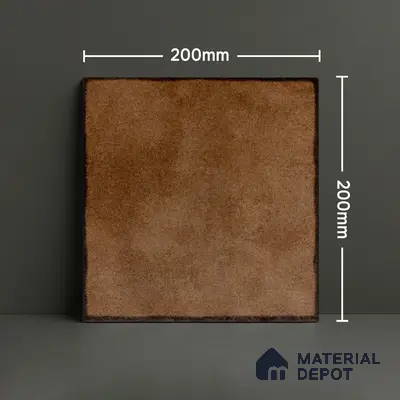 Subway Wall & Floor Tile TL 05252 Marrueco Burnished Brown Base 8 x 8 inch Vitrified Matte Finish - 8 mm | Suitable for Accent / Feature Walls, Bathroom, Kitchen Wall & Backsplashes | Please Expect a Slight Variation of Pattern