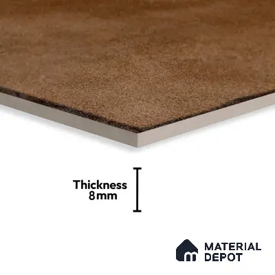 Subway Wall & Floor Tile TL 05252 Marrueco Burnished Brown Base 8 x 8 inch Vitrified Matte Finish - 8 mm | Suitable for Accent / Feature Walls, Bathroom, Kitchen Wall & Backsplashes | Please Expect a Slight Variation of Pattern