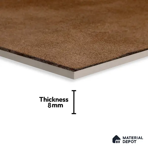 Subway Wall & Floor Tile TL 05252 Marrueco Burnished Brown Base 8 x 8 inch Vitrified Matte Finish - 8 mm | Suitable for Accent / Feature Walls, Bathroom, Kitchen Wall & Backsplashes | Please Expect a Slight Variation of Pattern