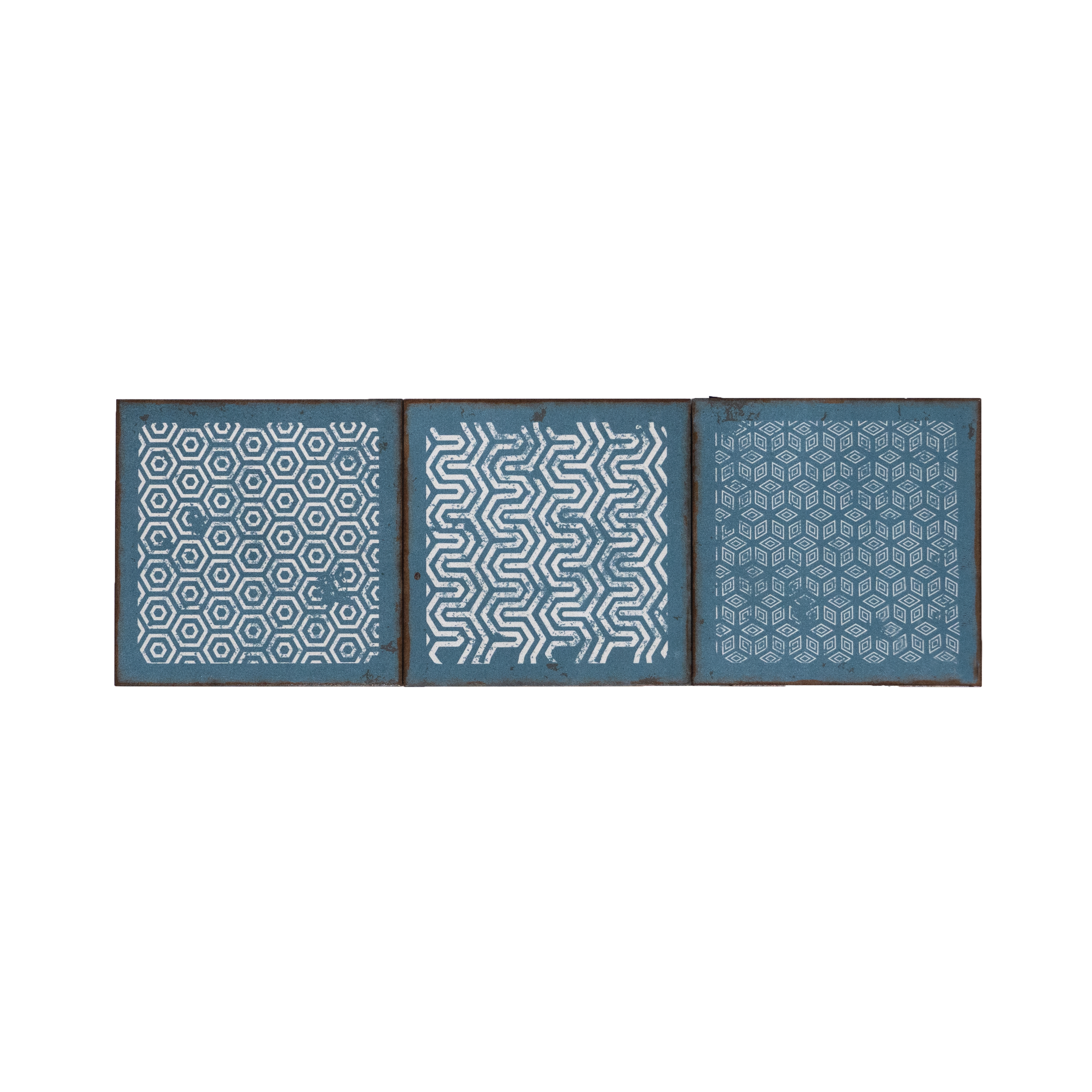 Subway Moroccan Wall & Floor Tile TL 05269 B Mythos Navia Azul Decor 8 x 8 inch Vitrified Matte Finish - 8 mm | 12 Random Faces | Suitable for Accent / Feature Walls, Bathroom, Kitchen Wall & Backsplashes | Please Expect a Slight Variation of Pattern