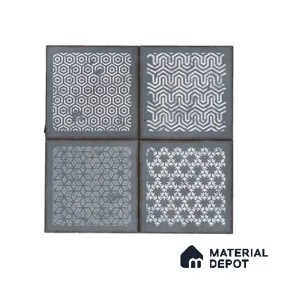 Subway Moroccan Wall & Floor Tile TL 05269 D Mythos Slated Syncstone Decor 8 x 8 inch Vitrified Matte Finish - 8 mm | 12 Random Faces | Suitable for Accent / Feature Walls, Bathroom, Kitchen Wall & Backsplashes | Please Expect a Slight Variation of Pattern