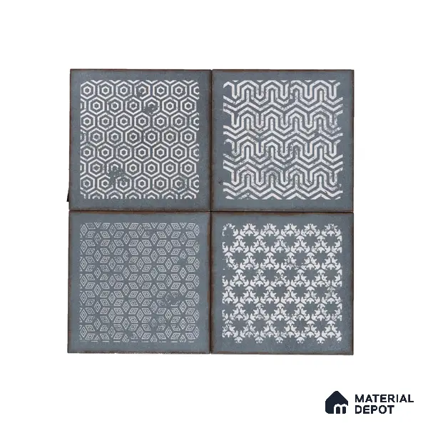 Subway Moroccan Wall & Floor Tile TL 05269 D Mythos Slated Syncstone Decor 8 x 8 inch Vitrified Matte Finish - 8 mm | 12 Random Faces | Suitable for Accent / Feature Walls, Bathroom, Kitchen Wall & Backsplashes | Please Expect a Slight Variation of Pattern